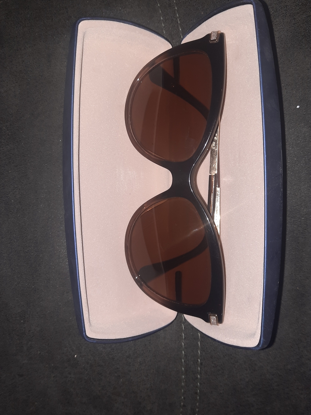 Jimmy Choo Black Sunglasses with Brown Lenses